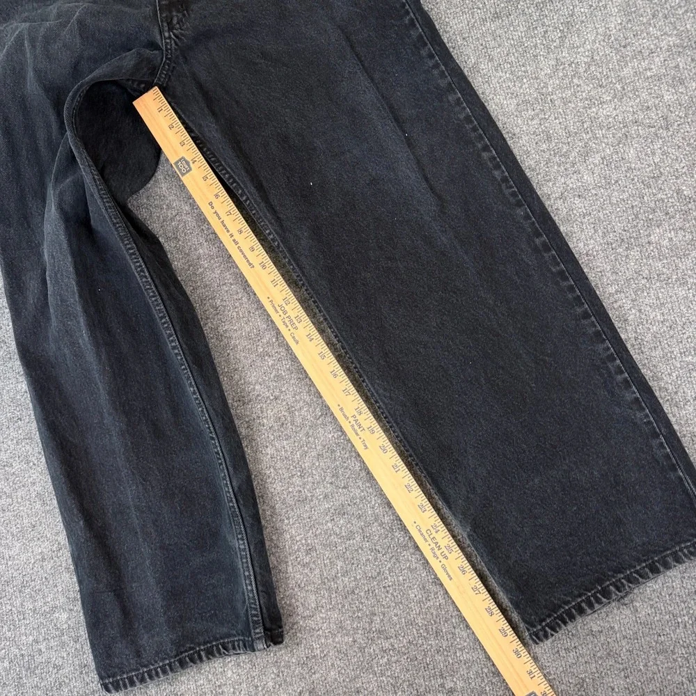 Vintage Anchor Blue Beyond Baggy Jeans Black Denim Mens 29x30 Wide Leg 90s Y2K